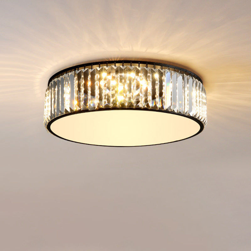 Moderne luxe geometrische inbouw smeedijzeren plafondlamp voor binnen met kristallen kap