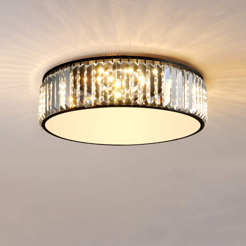 Moderne luxe geometrische inbouw smeedijzeren plafondlamp voor binnen met kristallen kap