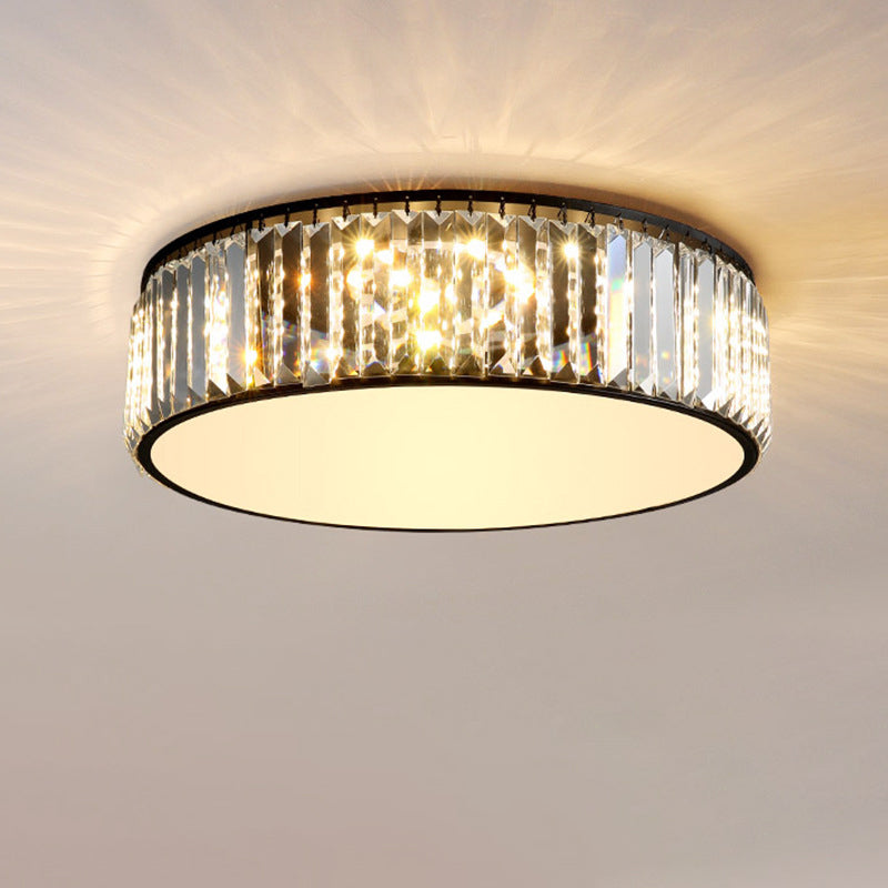 Moderne luxe geometrische inbouw smeedijzeren plafondlamp voor binnen met kristallen kap