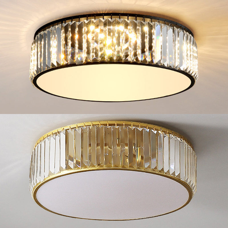 Moderne luxe geometrische inbouw smeedijzeren plafondlamp voor binnen met kristallen kap