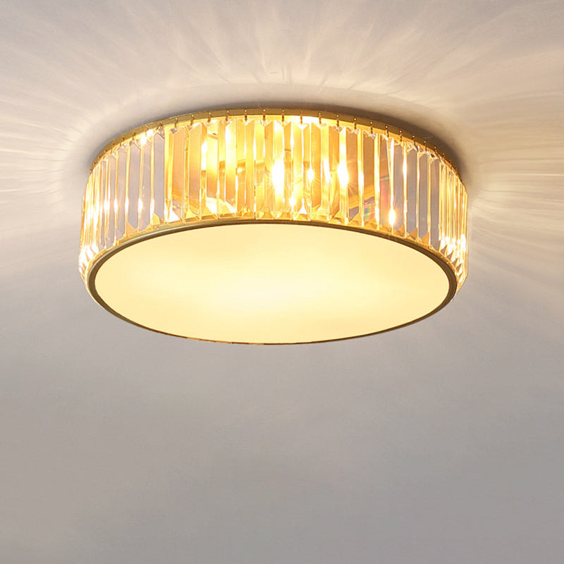 Moderne luxe geometrische inbouw smeedijzeren plafondlamp voor binnen met kristallen kap