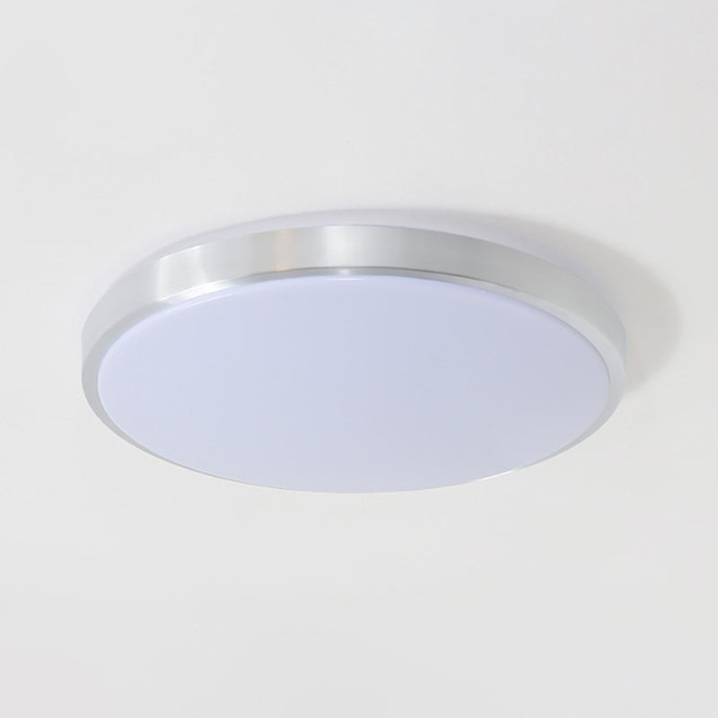 Style moderne aluminium LED encastré luminaire argent tambour encastré plafonnier