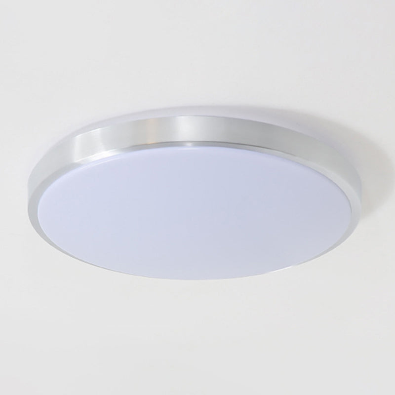 Style moderne aluminium LED encastré luminaire argent tambour encastré plafonnier