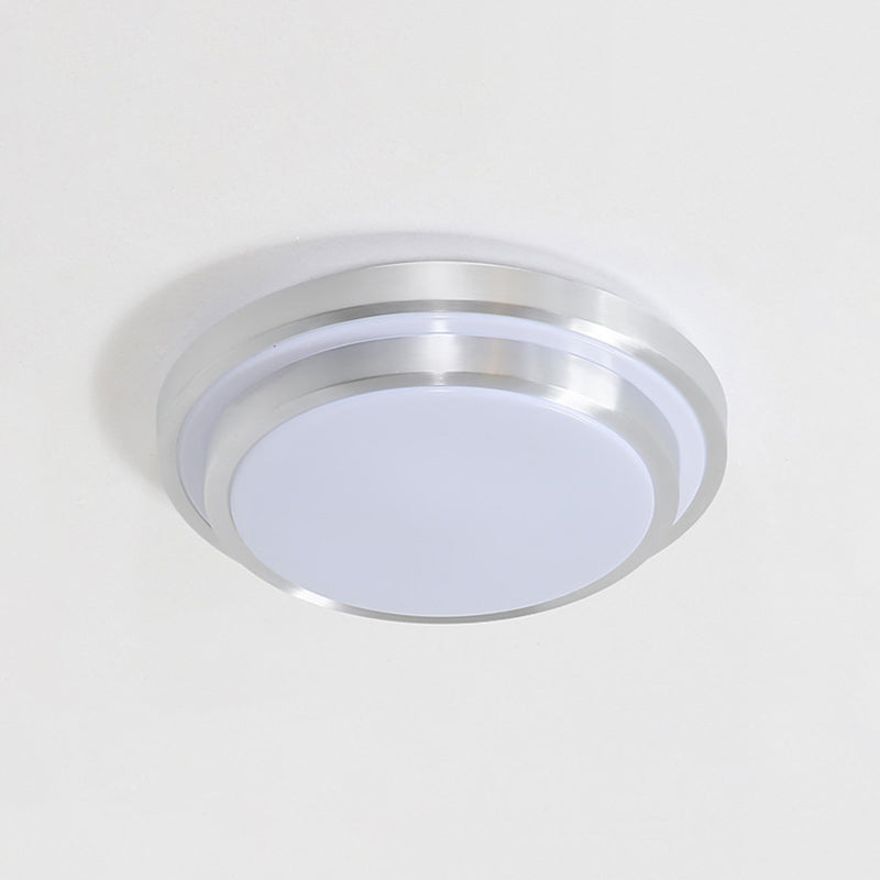 Style moderne aluminium LED encastré luminaire argent tambour encastré plafonnier