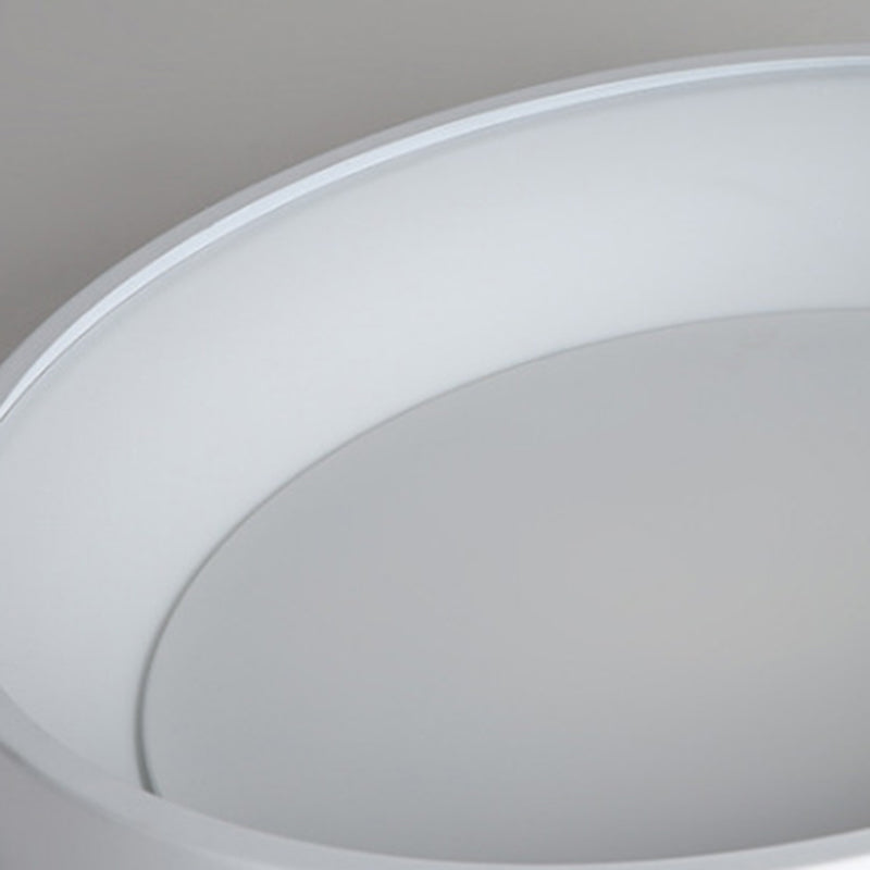 Modern Nordic LED Macaron Ceiling Light Aluminium Circular Flush Mount with Acrylic Shade