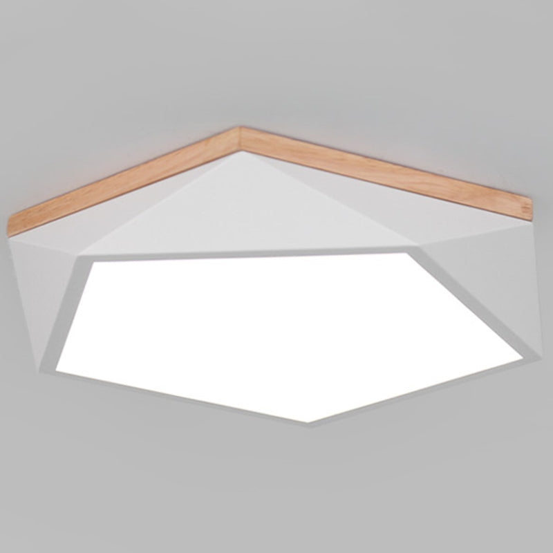 Acrylic Geometric LED Flush Mount in Modern Concise Style Iron Macaron Ceiling Light for Bedroom