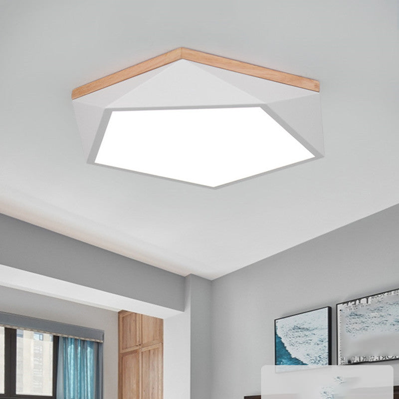 Acrylic Geometric LED Flush Mount in Modern Concise Style Iron Macaron Ceiling Light for Bedroom