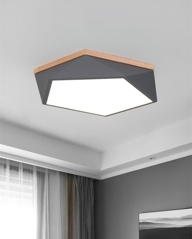 Acrylic Geometric LED Flush Mount in Modern Concise Style Iron Macaron Ceiling Light for Bedroom