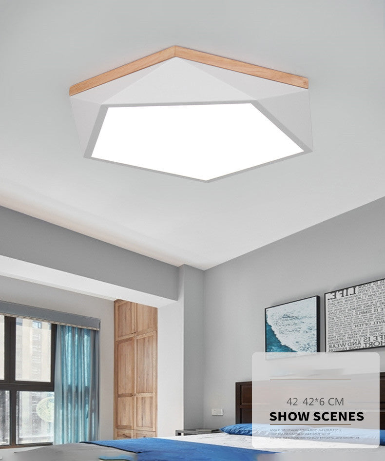 Acrylic Geometric LED Flush Mount in Modern Concise Style Iron Macaron Ceiling Light for Bedroom