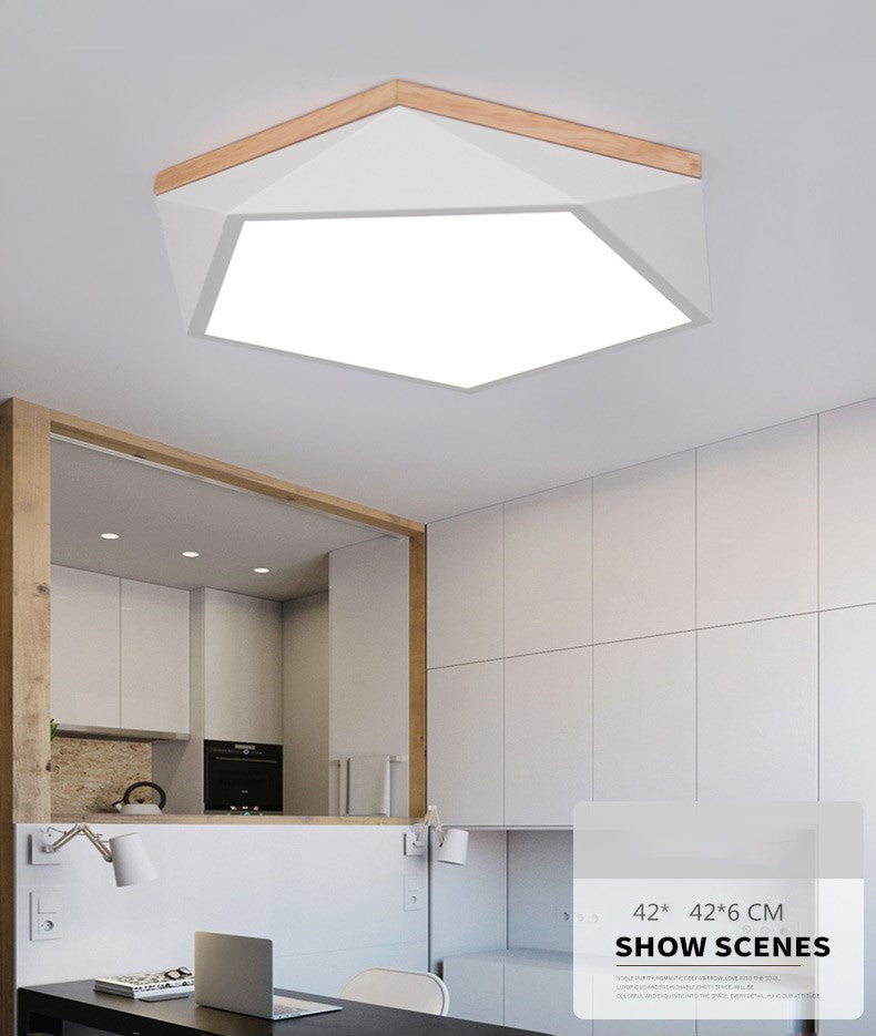 Acrylic Geometric LED Flush Mount in Modern Concise Style Iron Macaron Ceiling Light for Bedroom