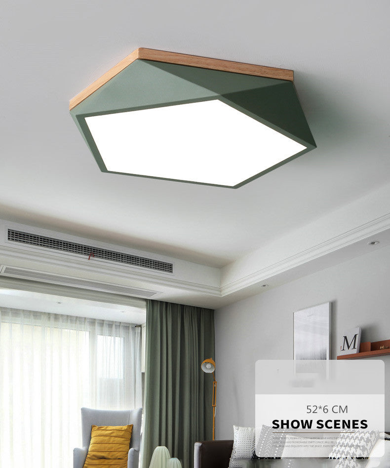 Acrylic Geometric LED Flush Mount in Modern Concise Style Iron Macaron Ceiling Light for Bedroom