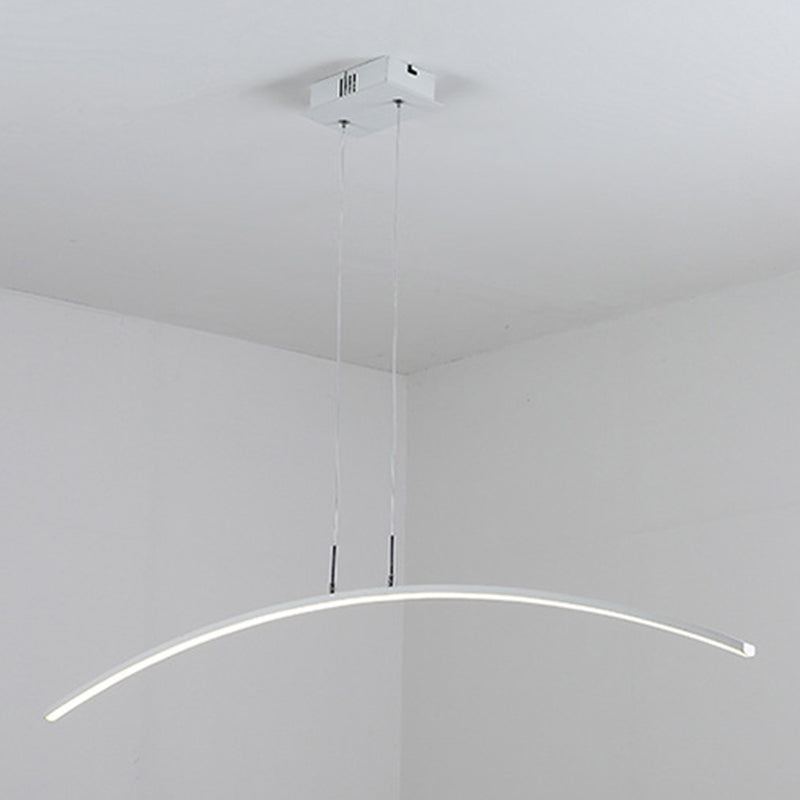 Modern Concise LED Island Light Lacquered Iron Pendant Light with Acrylic Shade