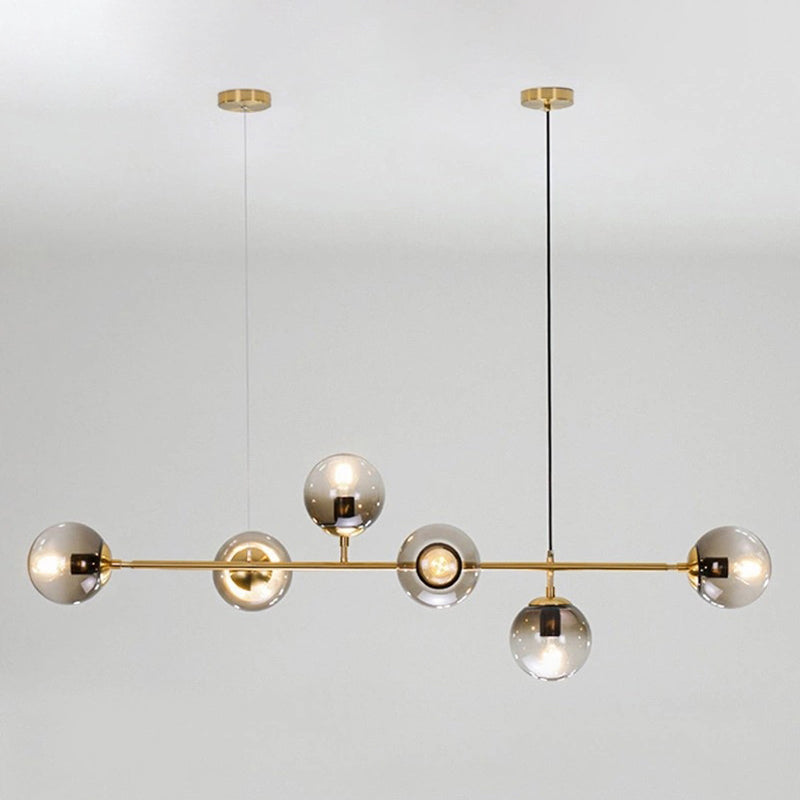 Lumo a soffitto in metallo oro Lumo moderni lineari Lampade per sala da pranzo