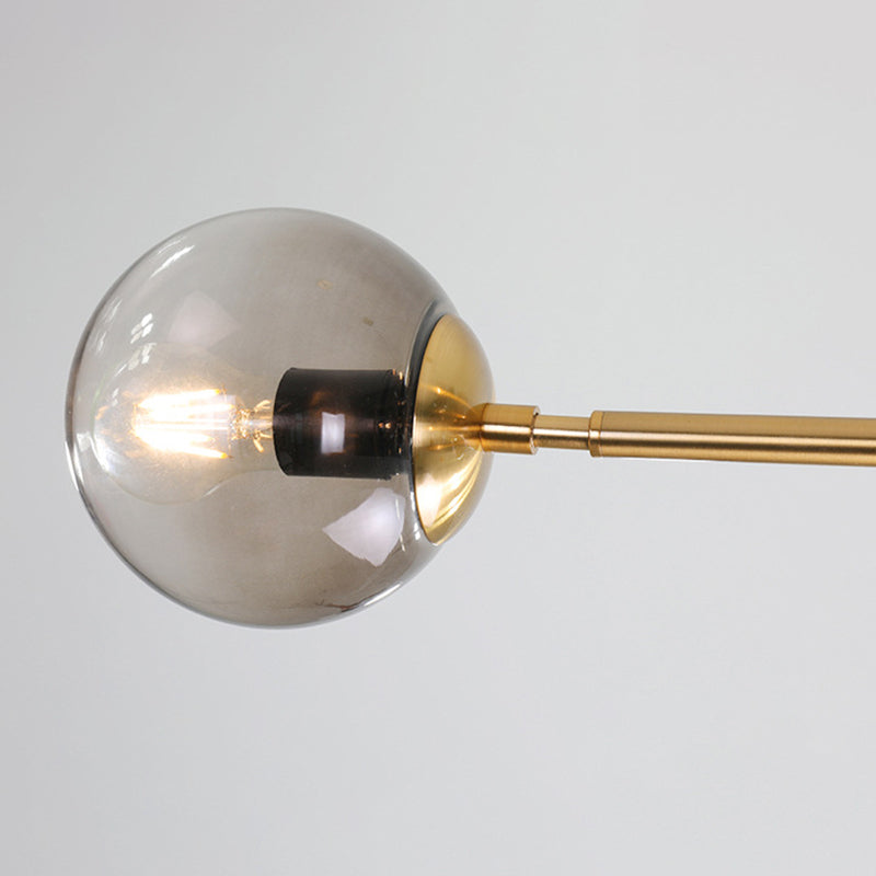 Gold Metal Hanging Ceiling Light Linear Modern Island Lamps for Dining Room