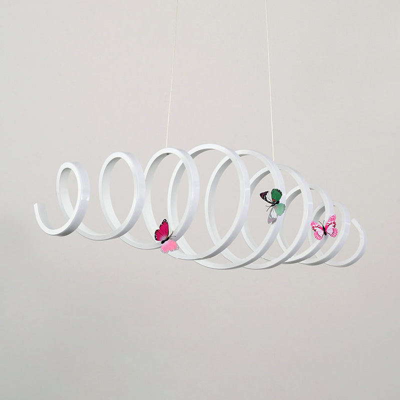 Linear Metal LED Island Light Fixture Modern Ceiling Pendant Light for Dining Room