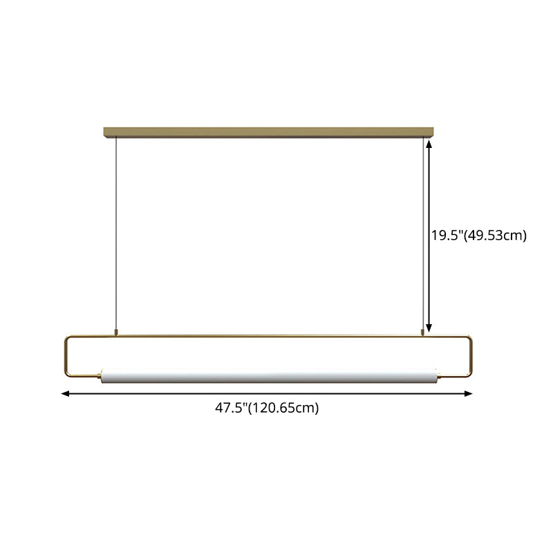 1 lustre linéaire luminaire lumières pendantes modernes éclairage métallique île