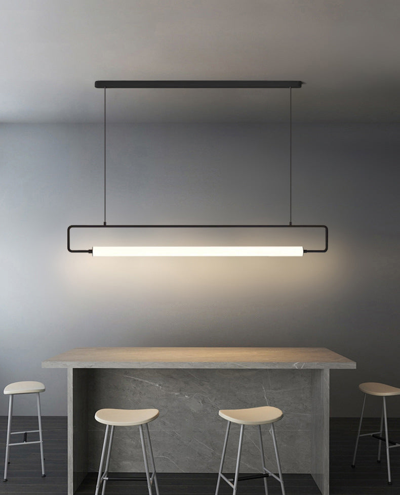 1 lustre linéaire luminaire lumières pendantes modernes éclairage métallique île