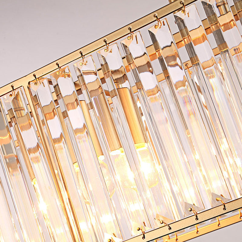 Crystal Cuboid Island Light Fixture Modern Chandelier 3 Light Island Light Fixtures