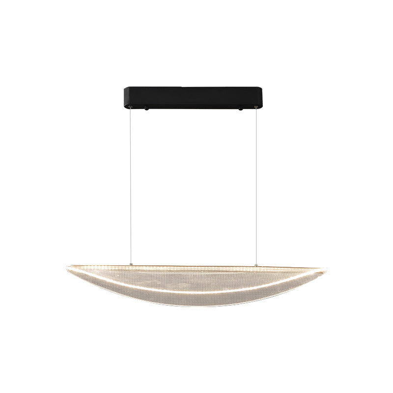 Lampadario geometrico lampadario moderno illuminazione isola metallo 1 luci dell'isola luminosa in nero