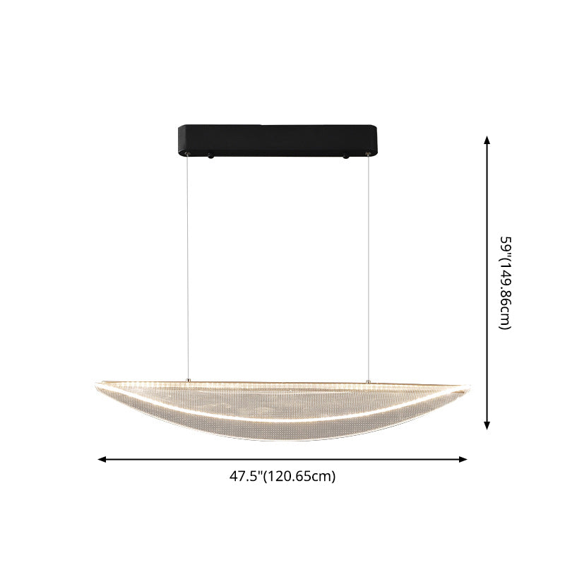 Lampadario geometrico lampadario moderno illuminazione isola metallo 1 luci dell'isola luminosa in nero