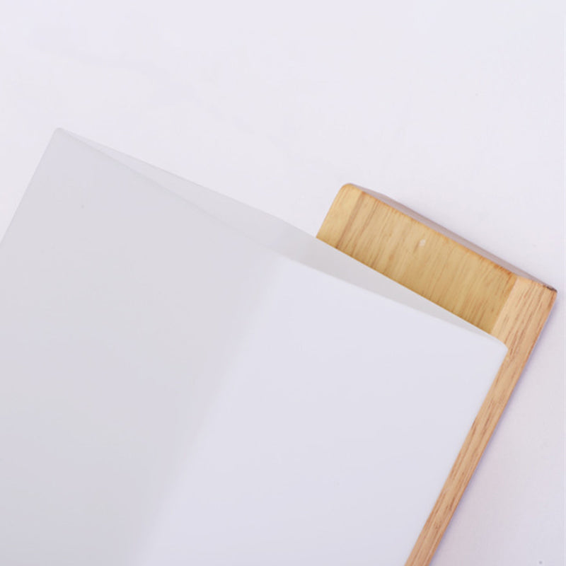 Luz de pared de color de registro de vidrio en la lámpara de pared rectangular de madera de estilo conciso moderno para espacios interiores