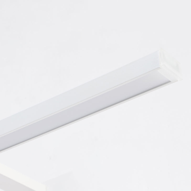 Acconde da muro di tonalità lineare a 1 luce moderna moderna illuminazione da parete specchio in stile semplice in bianco