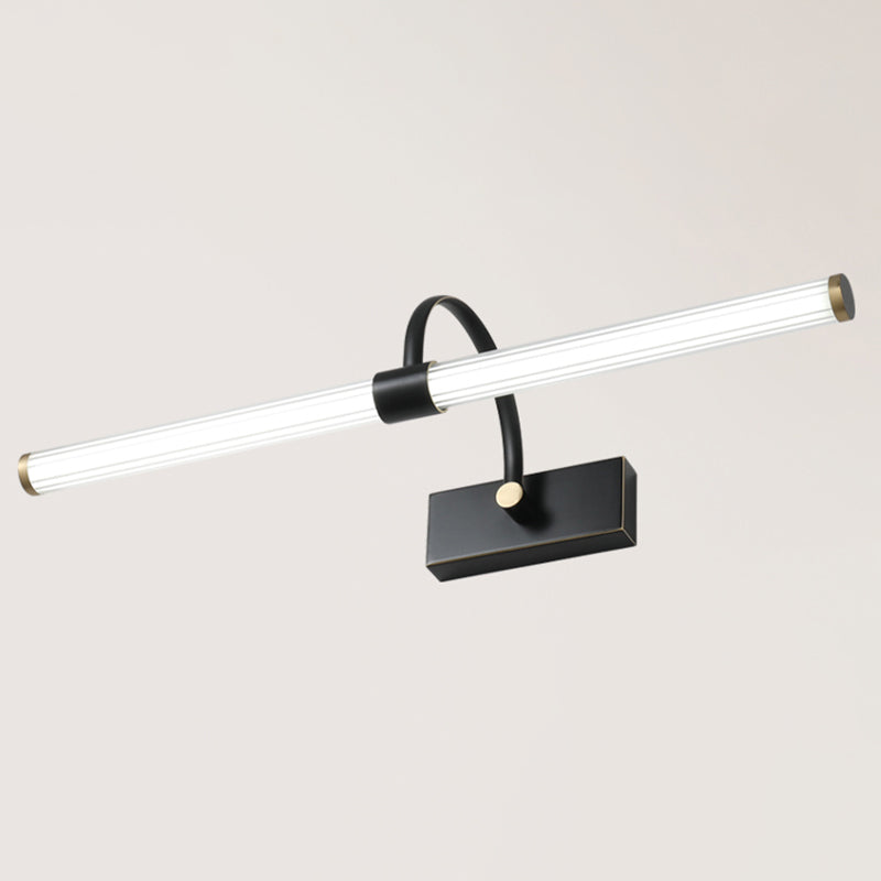 Metal linear Shade Mirror Wall Lights Modern 1 Head Wall Mount Fixture