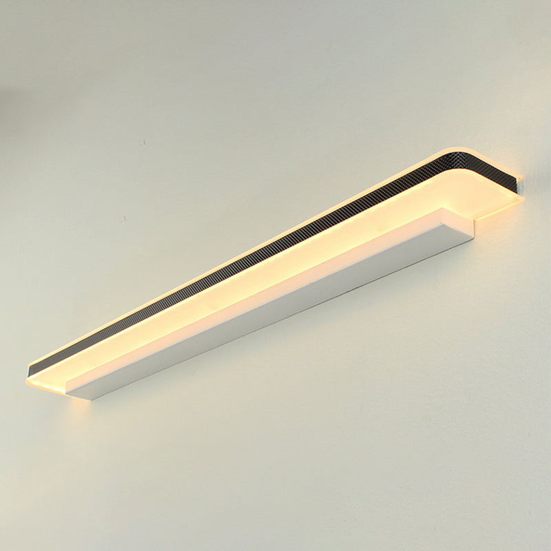 Luci da parete a specchio in metallo moderno moderno semplice stye teste muro di montaggio a parete in nero