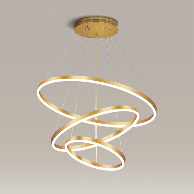 Modern Simple Style LED Hanging Chandelier Light for Living Room Dining Room Stairway