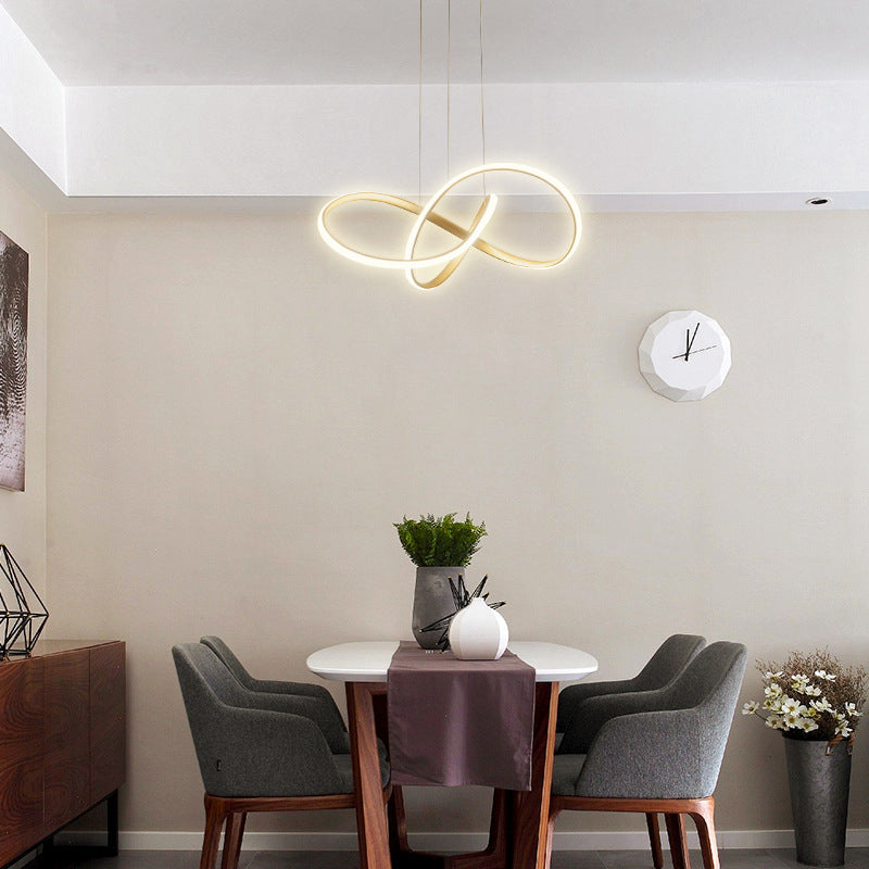 Gold Metal Hanging Pendant Lights Contemporary Hanging Lamps for Dining Room