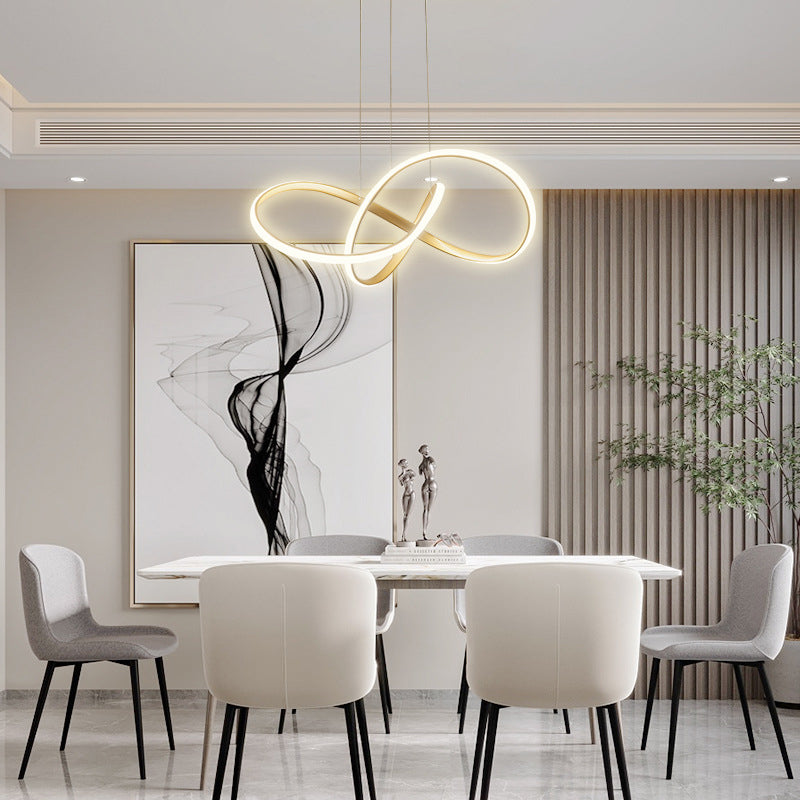 Gold Metal Hanging Pendant Lights Contemporary Hanging Lamps for Dining Room