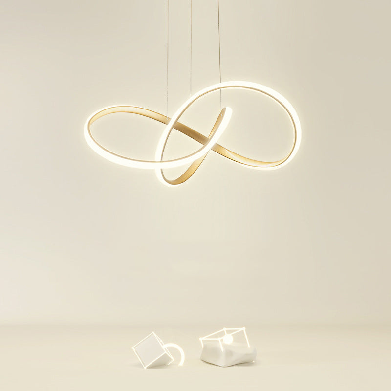 Gold Metal Hanging Pendant Lights Contemporary Hanging Lamps for Dining Room