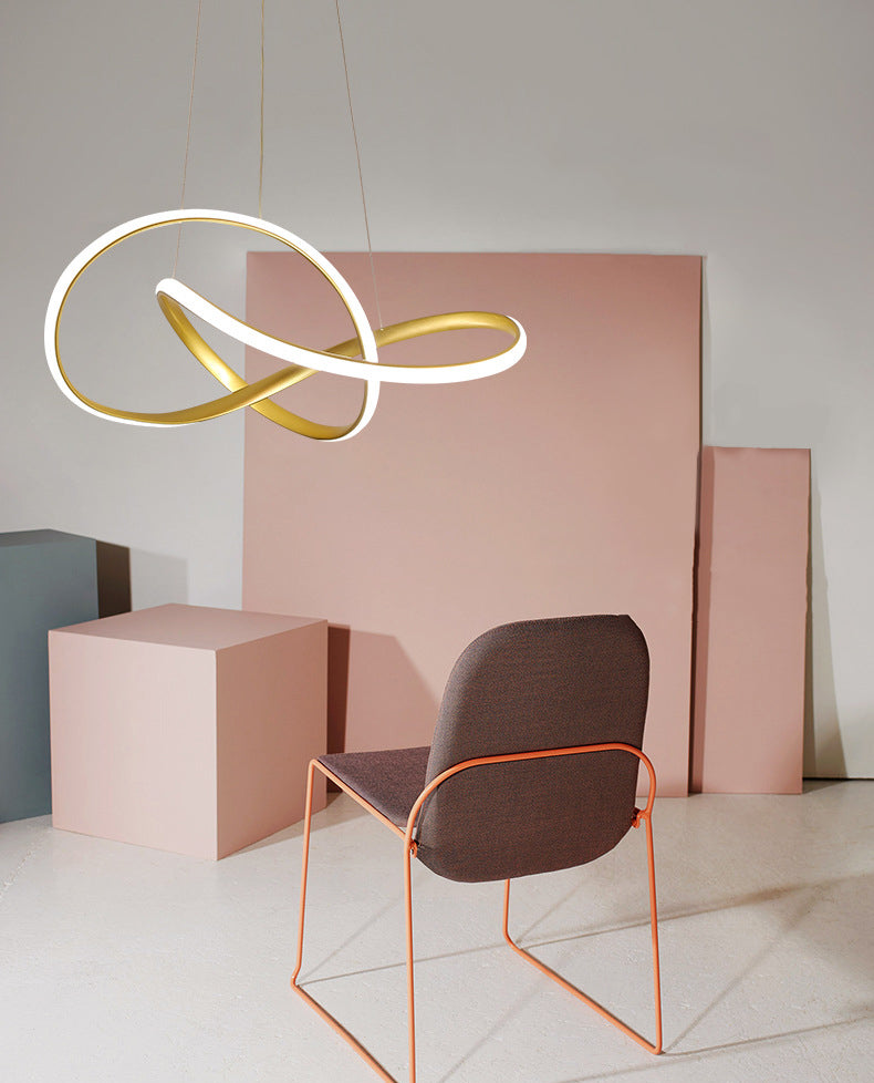 Gold Metal Hanging Pendant Lights Contemporary Hanging Lamps for Dining Room