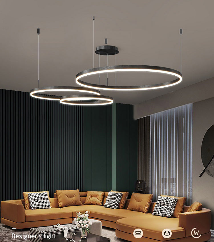 Lampadari moderni per sala da pranzo rotonde lampadario del lampadario lampadario in metallo