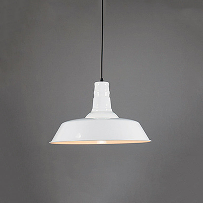 Modern Industrial Barn Shade Hanging Light, Macaron Metal 1-Light Pendant Lighting