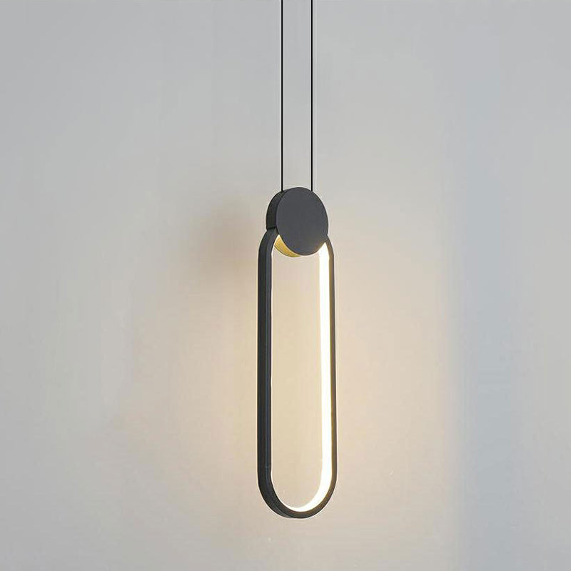 Luminaire pendentif en métal contemporain 1 lumière plafond suspendu plafond