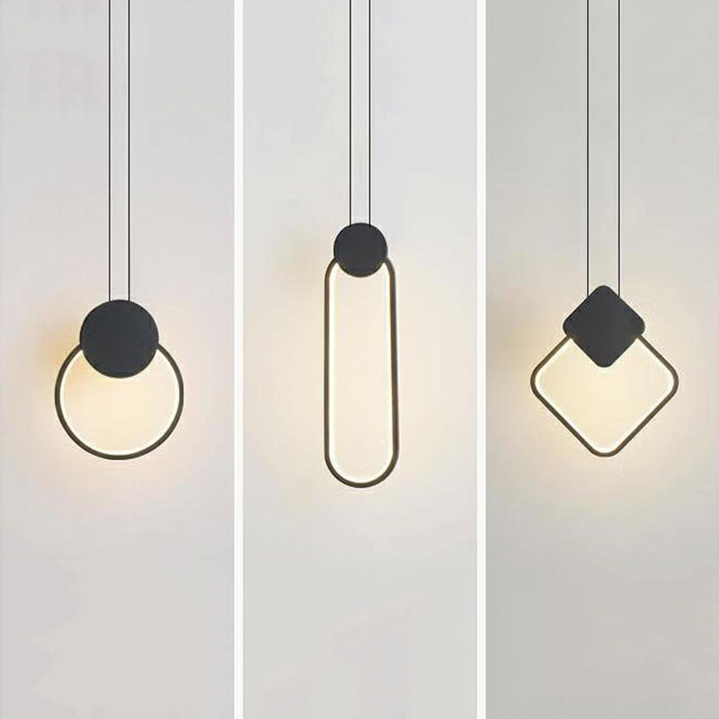 Contemporary Metal Pendant Light Fixture 1-Light Hanging Ceiling Light