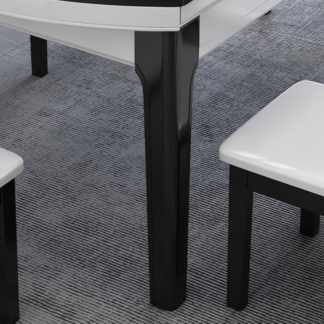 Modern Kitchen Dining Room Set with Sintered Stone Top and Black Base Dining Furniture Set