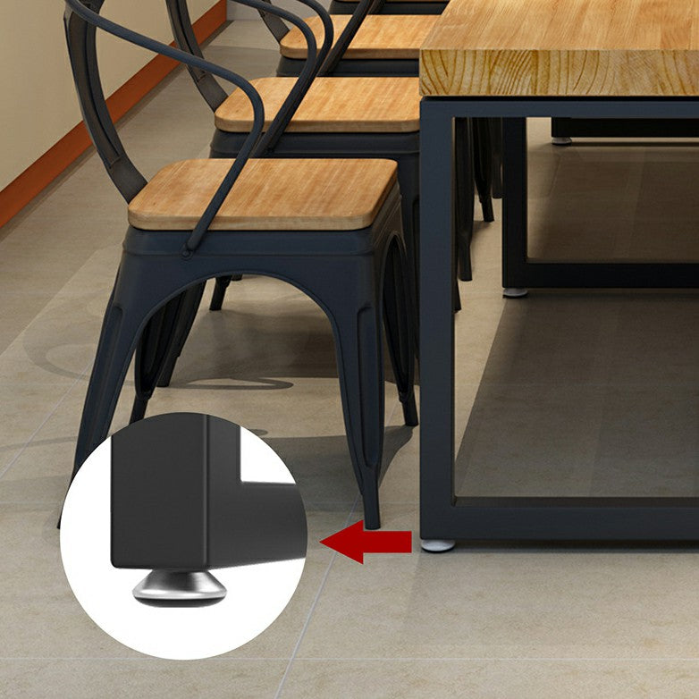 Industrial Wooden Dining¬†Room¬†Set with Rectangle Table and Black Legs Dining Table Furniture