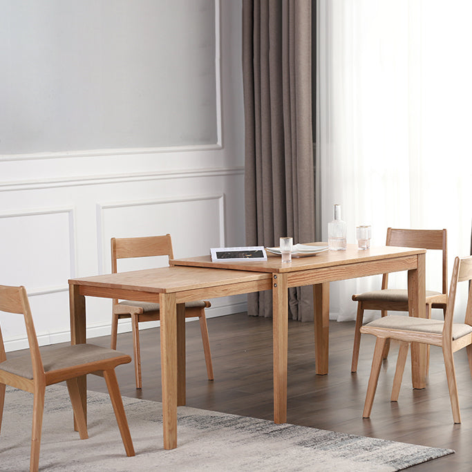 Contemporary Style Dining Table with Solid Wood Dining Table and Chairs for Home Use