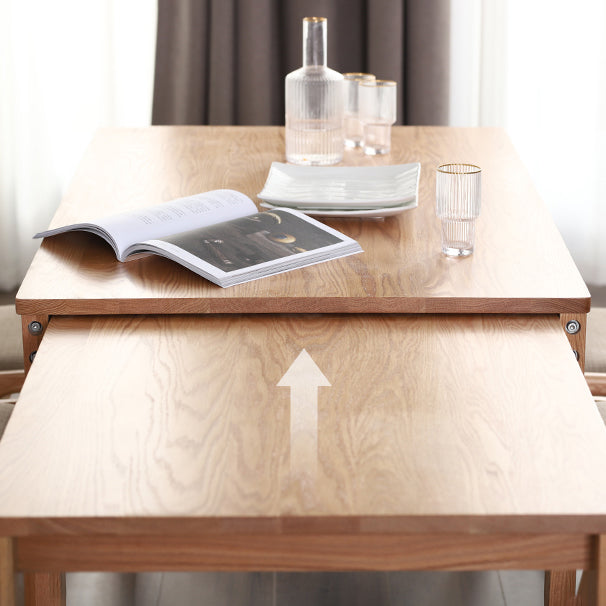 Table à manger de style contemporain avec table à manger et chaises en bois massif pour usage domestique