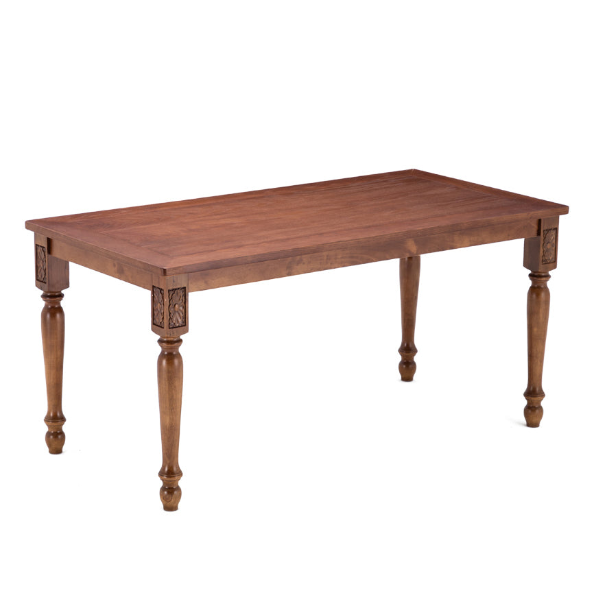 Traditional Solid Wood Dining Room Set with Rectangle Top and 4 Legs Base Dining Furniture