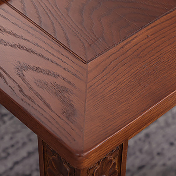 Traditional Solid Wood Dining Room Set with Rectangle Top and 4 Legs Base Dining Furniture