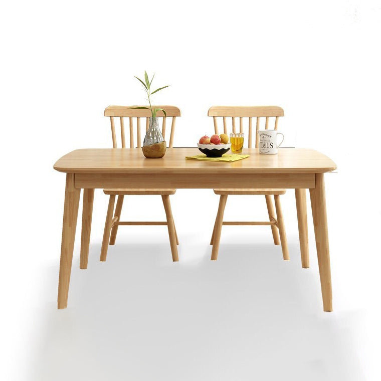 Minimalist Style Dining Room Sets with Solid Wood Dining Table and Chairs