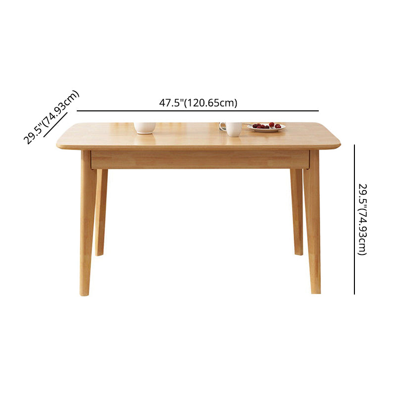 Minimalist Style Dining Room Sets with Solid Wood Dining Table and Chairs