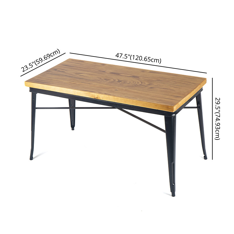 Industrial Style Wooden Dining¬†Room¬†Set Standard Height Formal Dining Table Furniture
