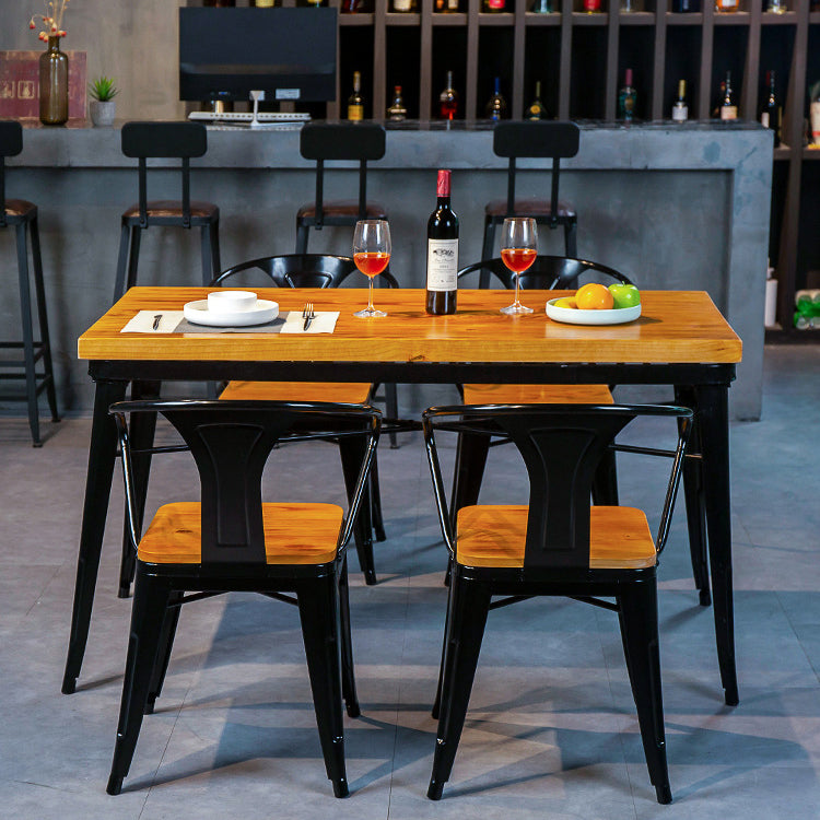 Industrial Style Wooden Dining¬†Room¬†Set Standard Height Formal Dining Table Furniture