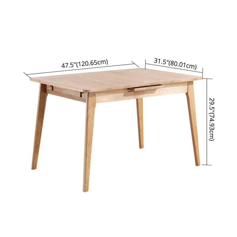 Minimalist Style Dining Table with Solid Wood Dining Table and Chairs for Home Use