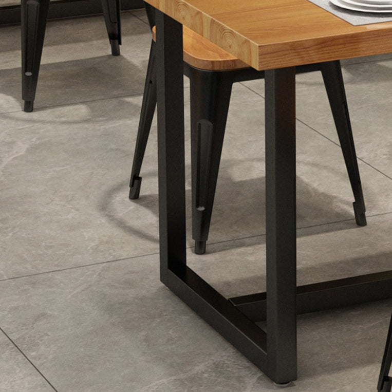 Industrial Wooden Dining¬†Room¬†Set with Rectangle Table Formal Dining Table Furniture