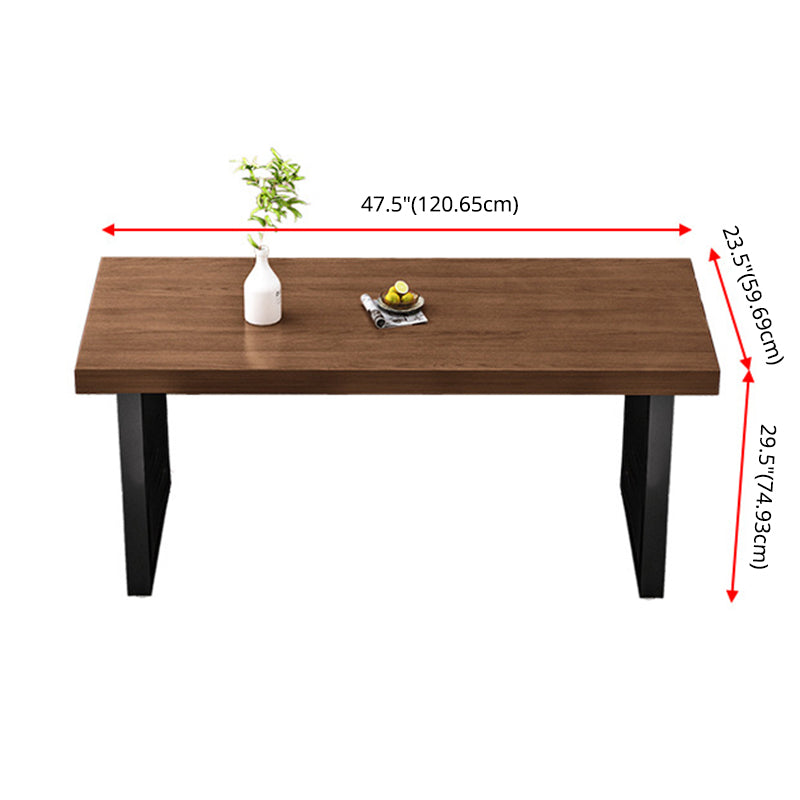 Industriële stijl houten dineren † kamer † ingesteld met rechthoekige tafel en metalen eettafel meubels